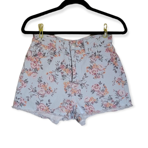 Cotton On Pants - Cotton On Floral Baby Blue Shorts